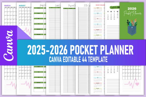 2025-2026 Pocket Planner Canva KDP: Your Flexible, Print-Ready Planning Solution