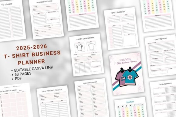 2025-2026 T-Shirt Business Planner