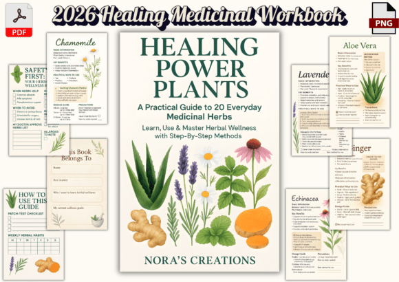 2026 Healing Medicinal Workbook: A Practical Guide to 20 Everyday Medicinal Herbs