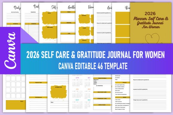 2026 Self Care Gratitude Journal