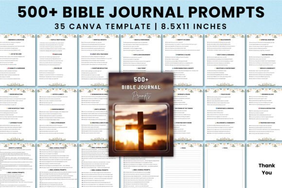 500 Bible Journal Prompts for Canva: A Tool for Spiritual Growth
