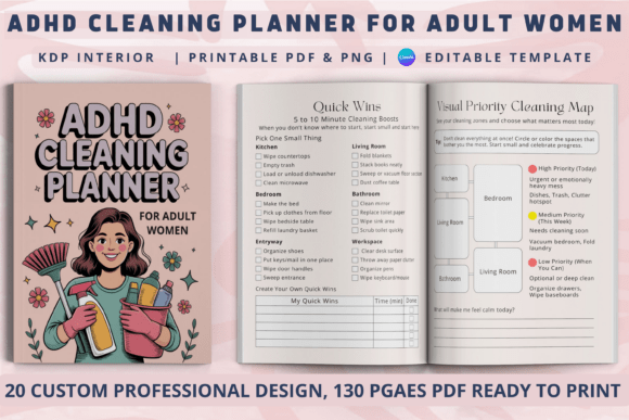 ADHD Cleaning Planner for Adult Women