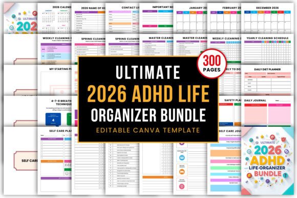 The 2026 Ultimate ADHD Life Organizer Bundle: A Comprehensive Tool for Daily Productivity